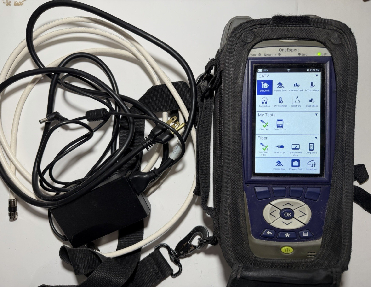 Viavi OneExpert ONX-620 CATV & Fiber Network Cable Tester Meter w/ Case & Power