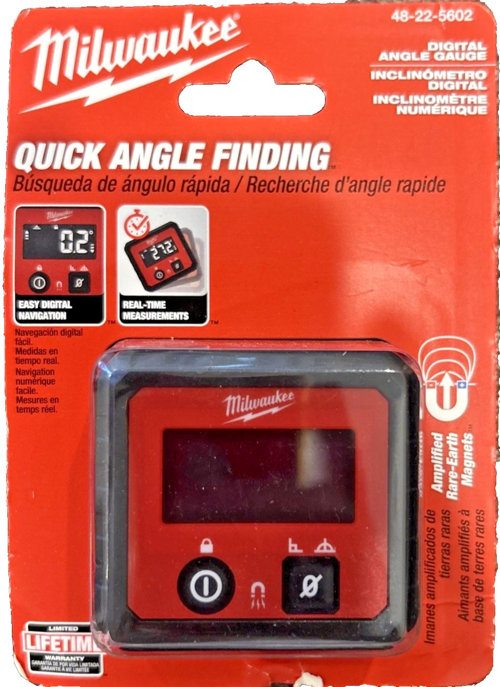 Milwaukee 48-22-5602 Digital Angle Gauge Carrying Case Quick Finding Cordless