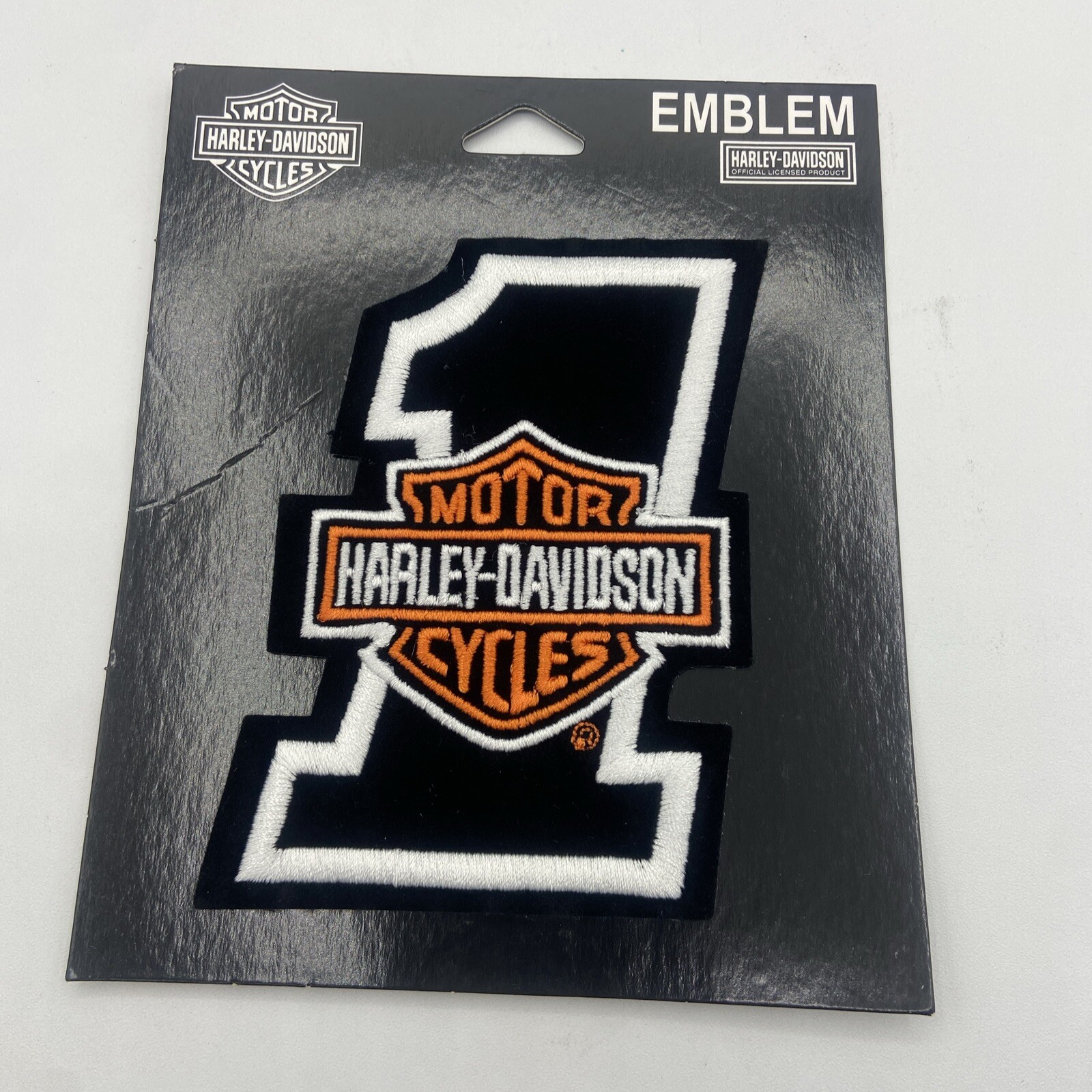 Harley Davidson Motorcycle Number 1 One Patch HD Hat Vest Jacket Badge 4”
