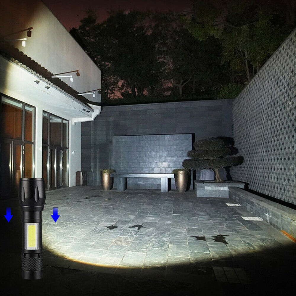3X Super Bright LED Tactical Flashlight Mini USB Rechargeable Lamp 3 Modes Light