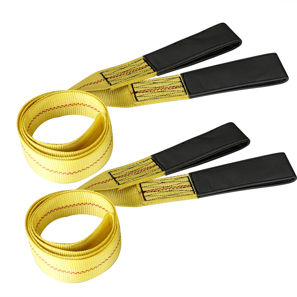 2Pc 6'x2" Nylon Web Lifting Tow Strap 3000 Lbs Load Capacity & 9000 Lbs Breaking