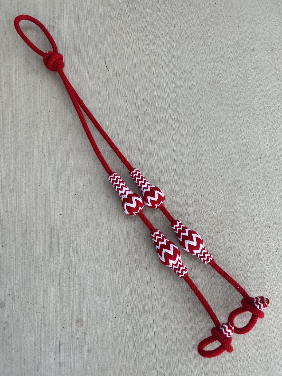 RED CHARRO HORSE REINS. RIENDAS CHARRAS, RED FANCY HORSE REINS
