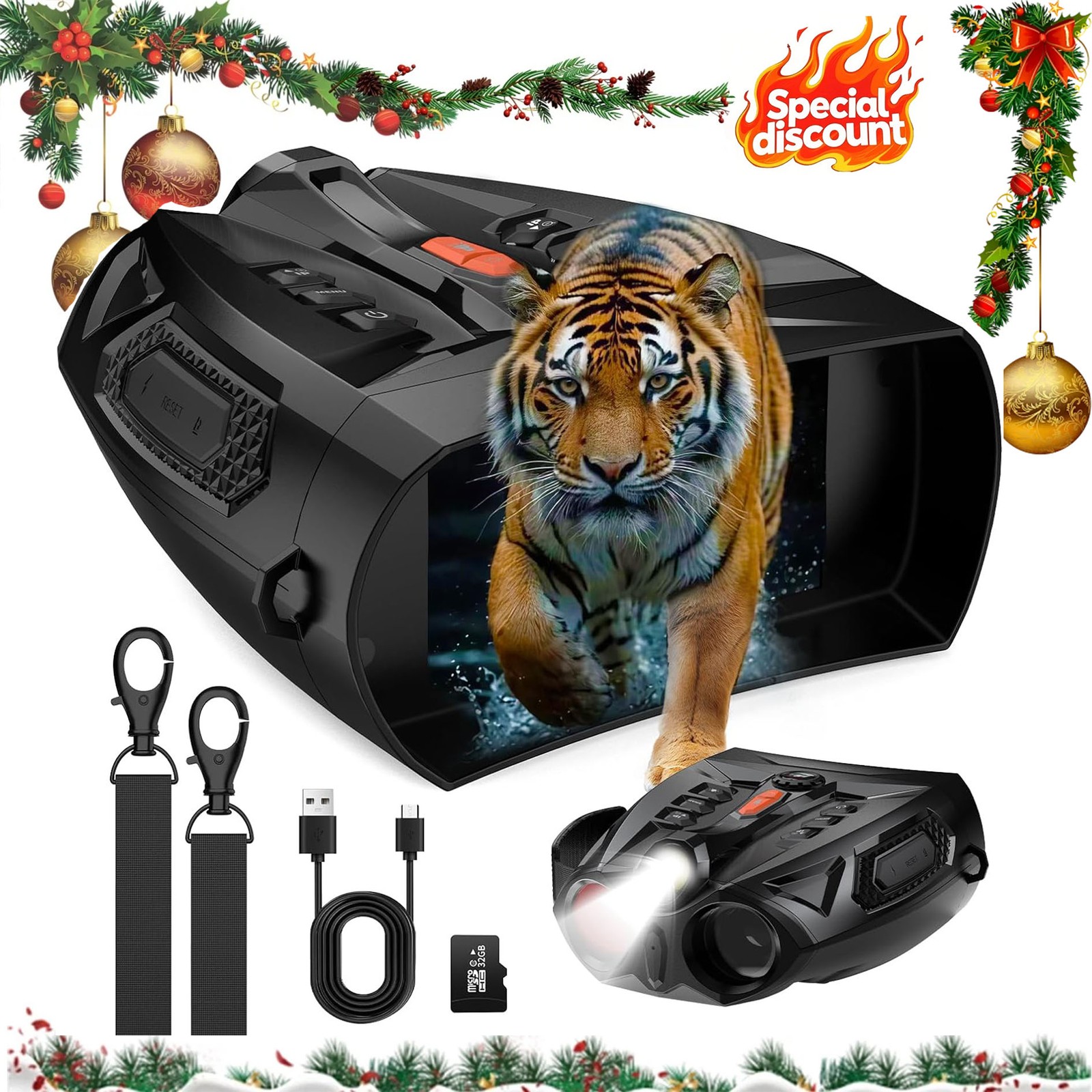 Night Vision Goggles 4K Night Vision Binoculars for Camping Hunting  Observation