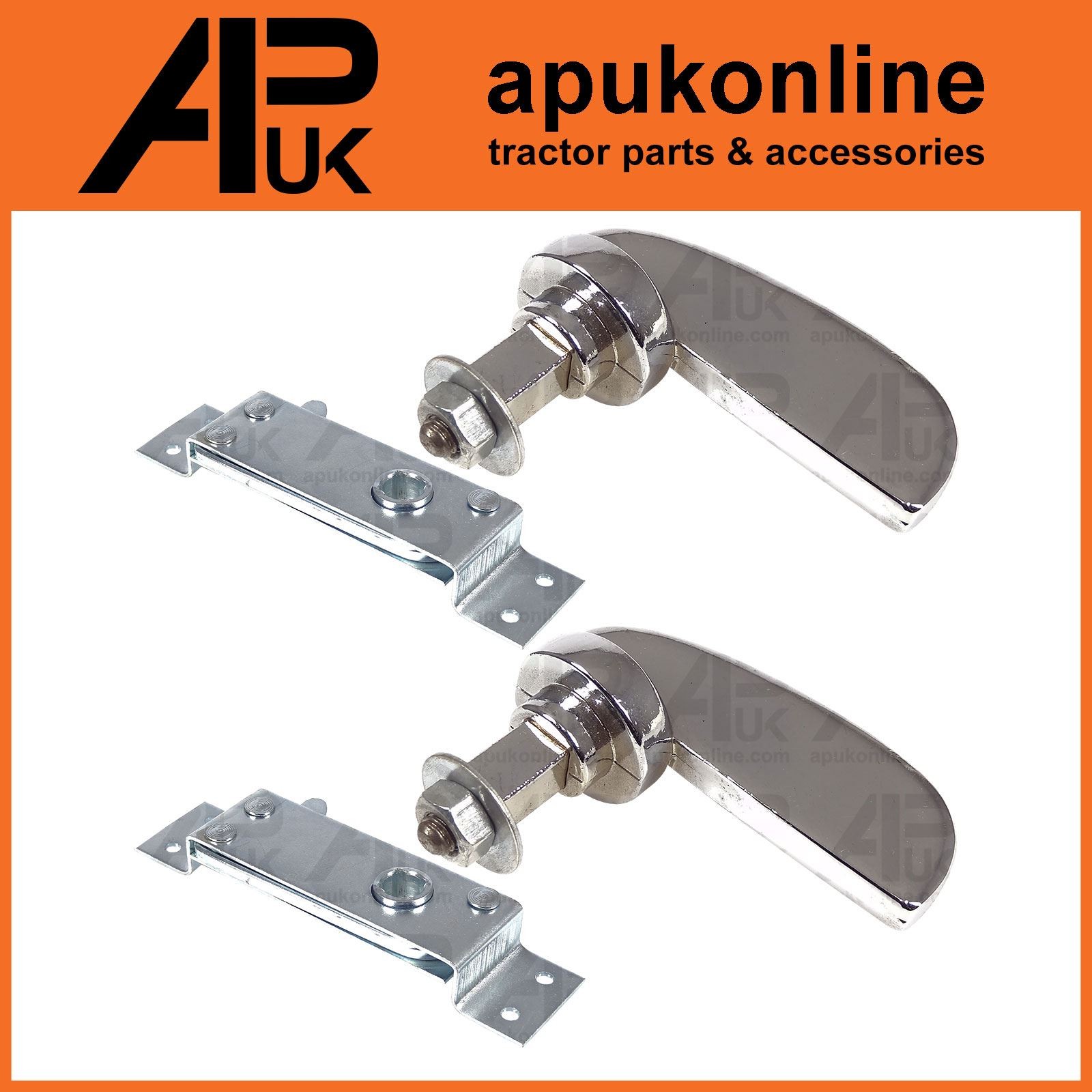Pair Bonnet Latches & Catch Handles for Ford 5340 5500 Tractor 7500 Backhoe