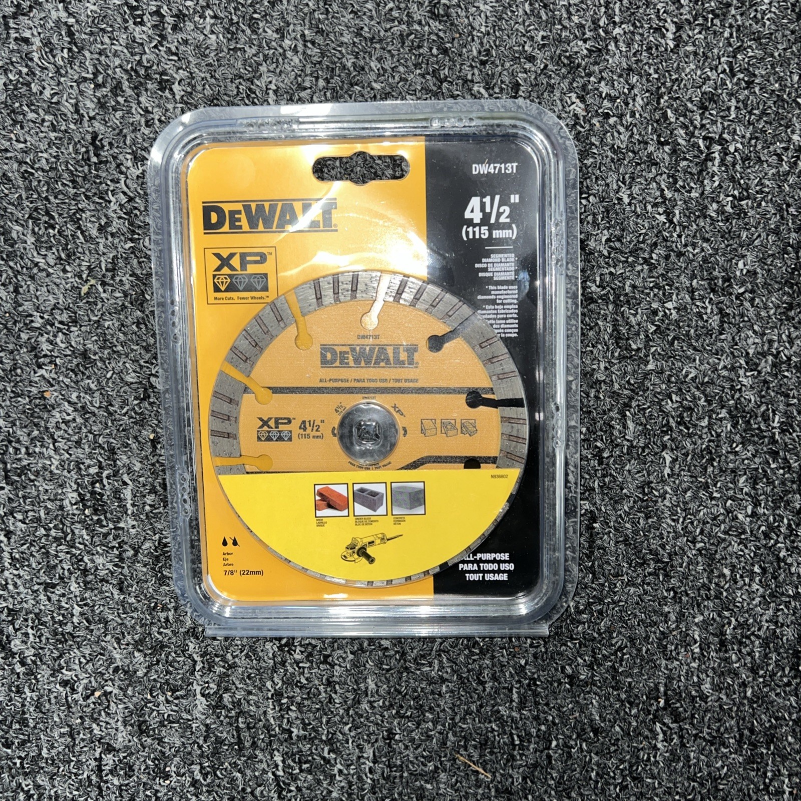 DeWalt #DW4713T. Segmented Diamond Blade, All Purpose, 4 1/2"