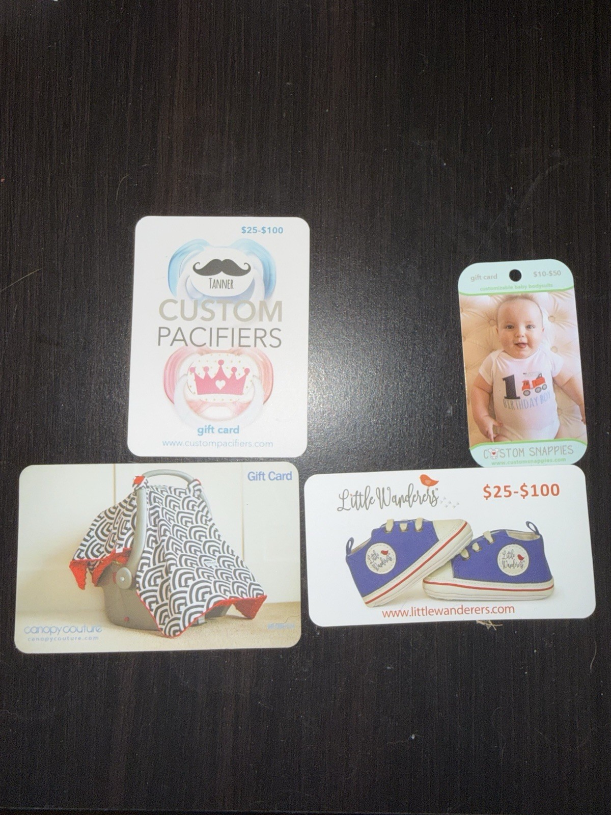 Baby Gift Cards (Canopy Couture Little Wanderers Custom Snappies) Baby Gift