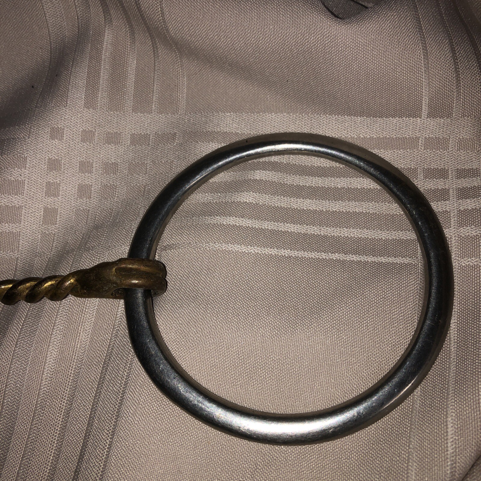 6” Twisted Brass Snaffle Loose Ring 3.5”