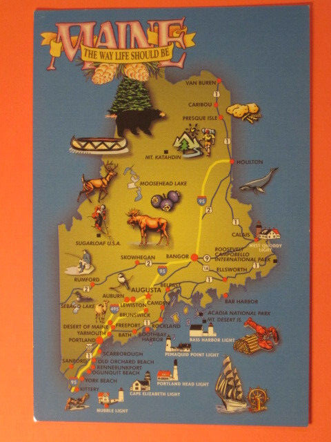 Maine Post Card - "The Way Life Should Be" -  4" x 6"
