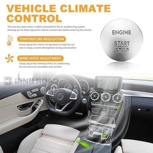 Push Start Button 2215450714 Compatible with C300 C Color: Start Button Silver