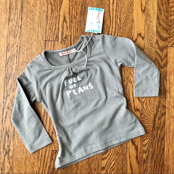 Imps & Elfs "Full Of Plans" Organic Shirt NWT