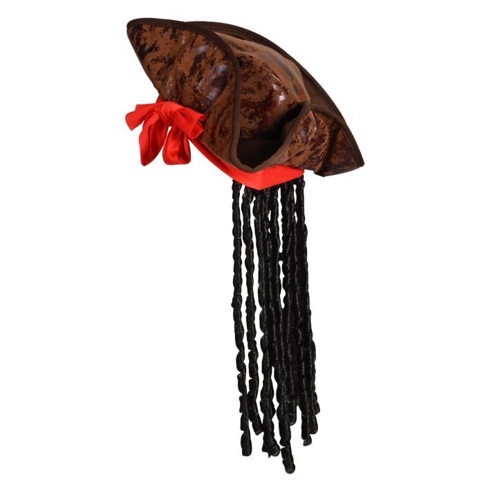 Beistle Caribbean Pirate Hat with Dreadlocks