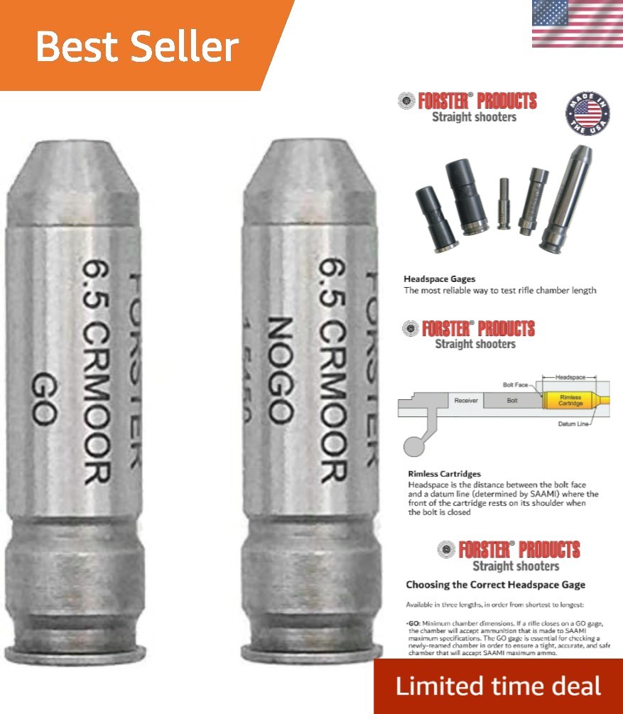6.5 Creedmoor Headspace Gauge Set GO and NO-GO