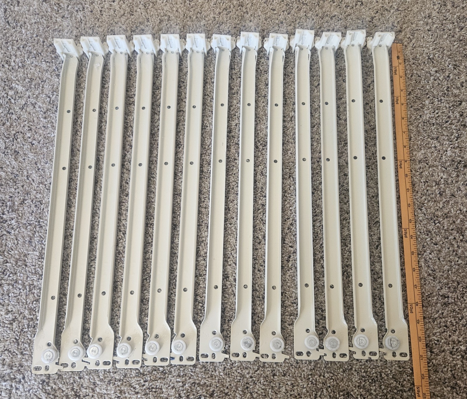 Lot 13 Global G 22" Center Mount Drawer Slides Roller Wheel Cabinet Rails