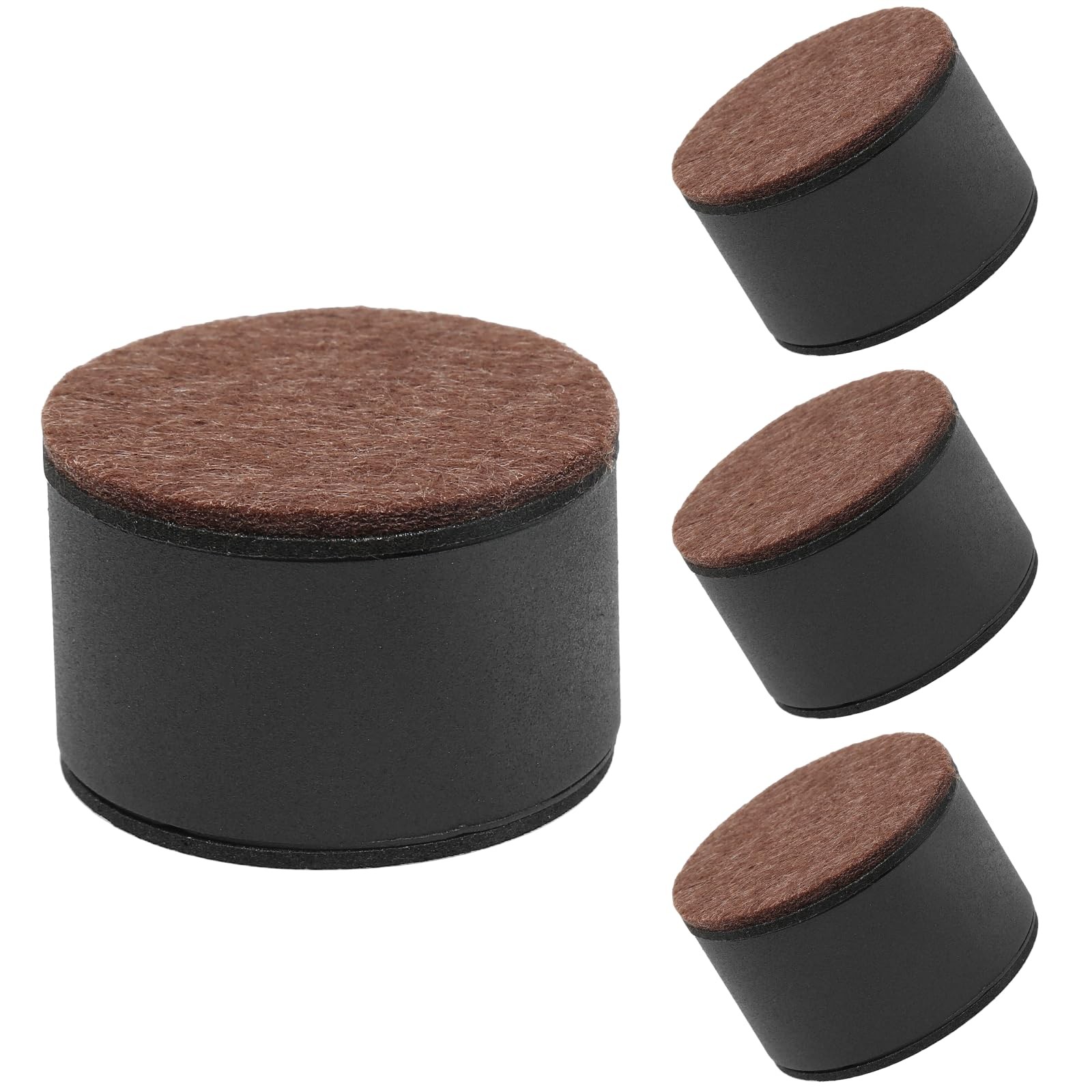 4 PCS Self-Adhesive Furniture Risers Round Bed Heavy Duty Carbon Steel 1.5 Inch