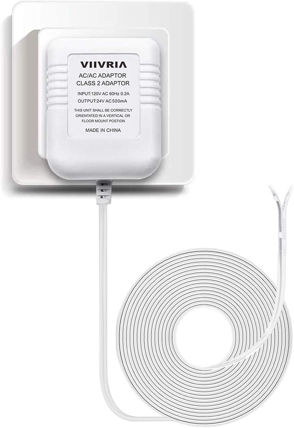 AC 24 Volt Transformer, C Wire Adapter, Compatible with All Versions of Ring