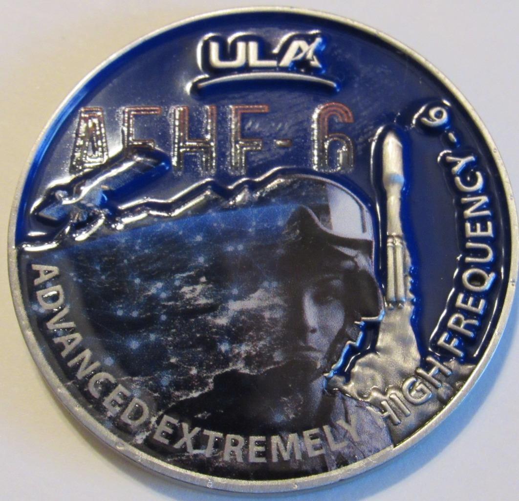 ORIGINAL ULA ATLAS V AEHF-6 ADVANCED EXTREME HIGH FREQUENCY SPACE LAUNCH COIN