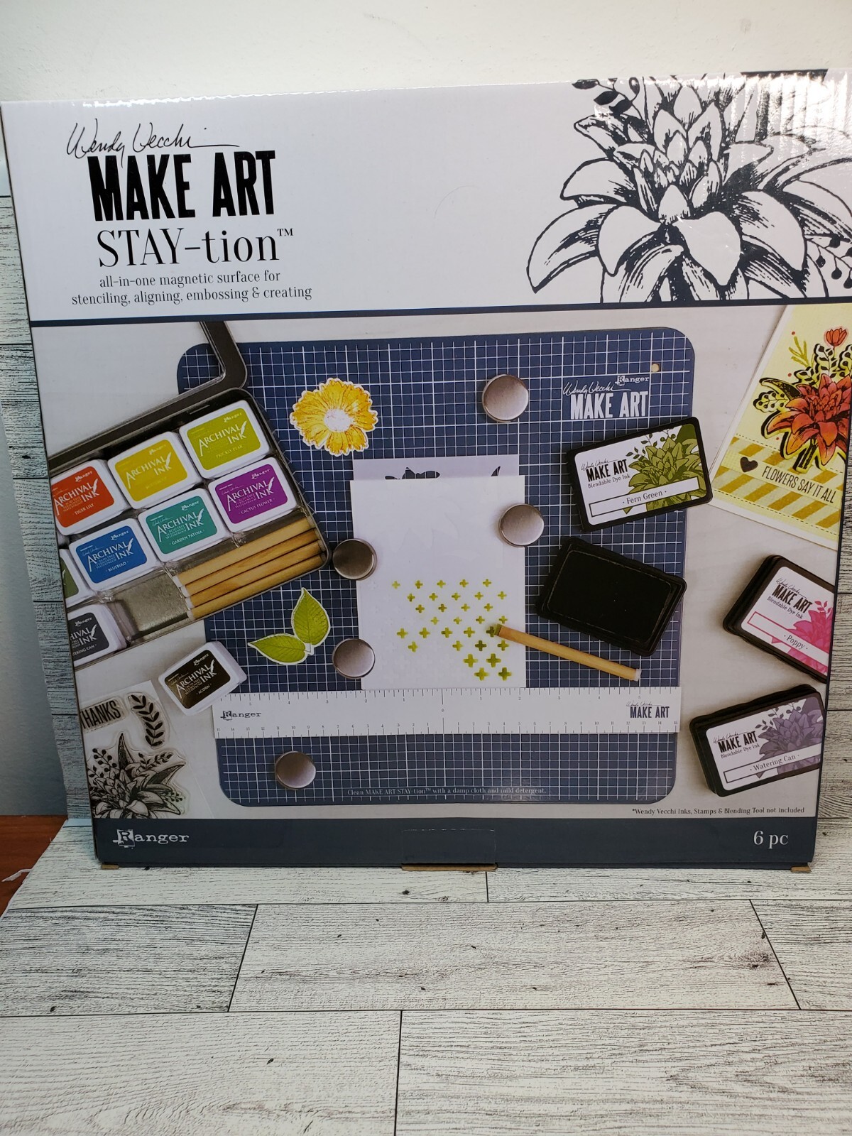 BR1 Wendy Vecchi Make Art STAY-tion Ranger 12"x12" steel magnetic base