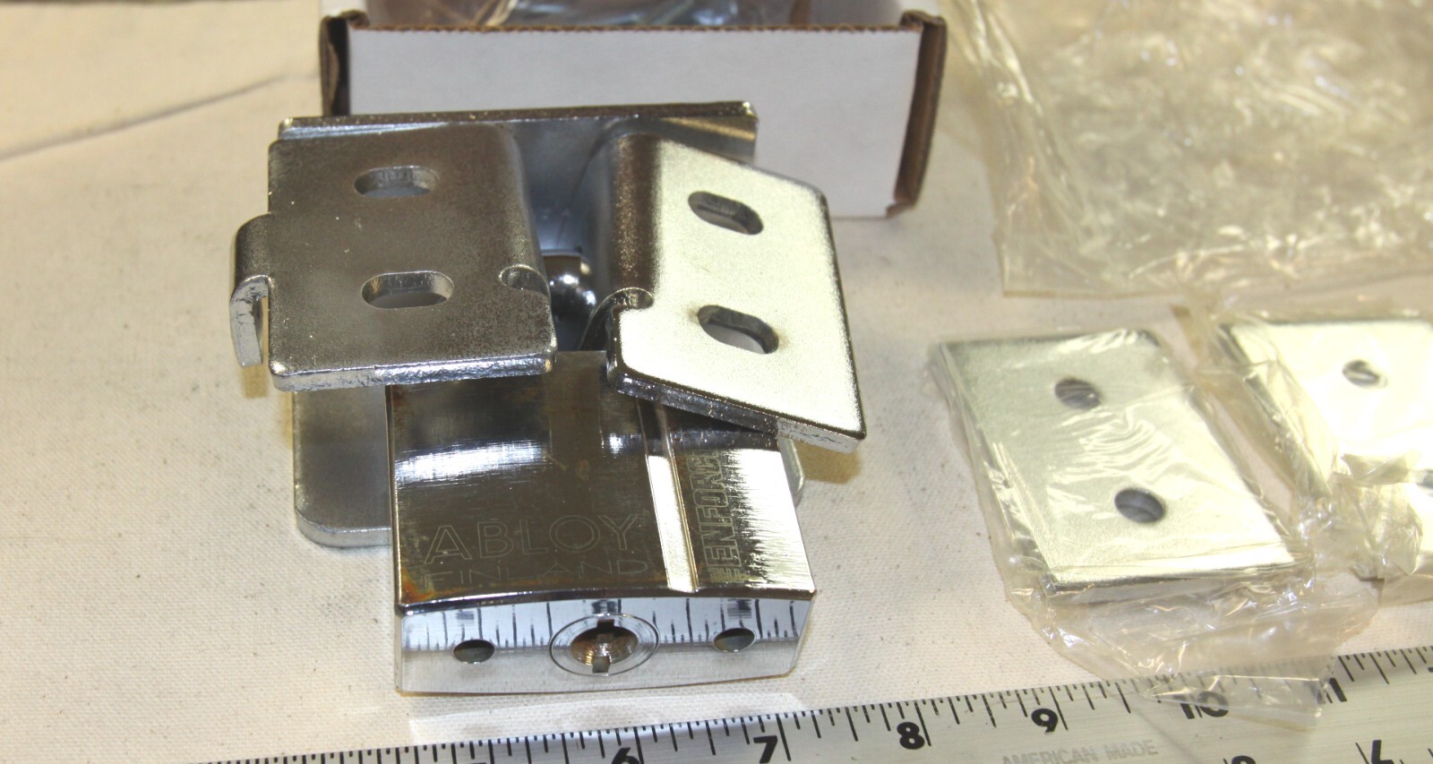 vending machine anti-vandal security lock hasp w/ bolts - made by Abloy - New