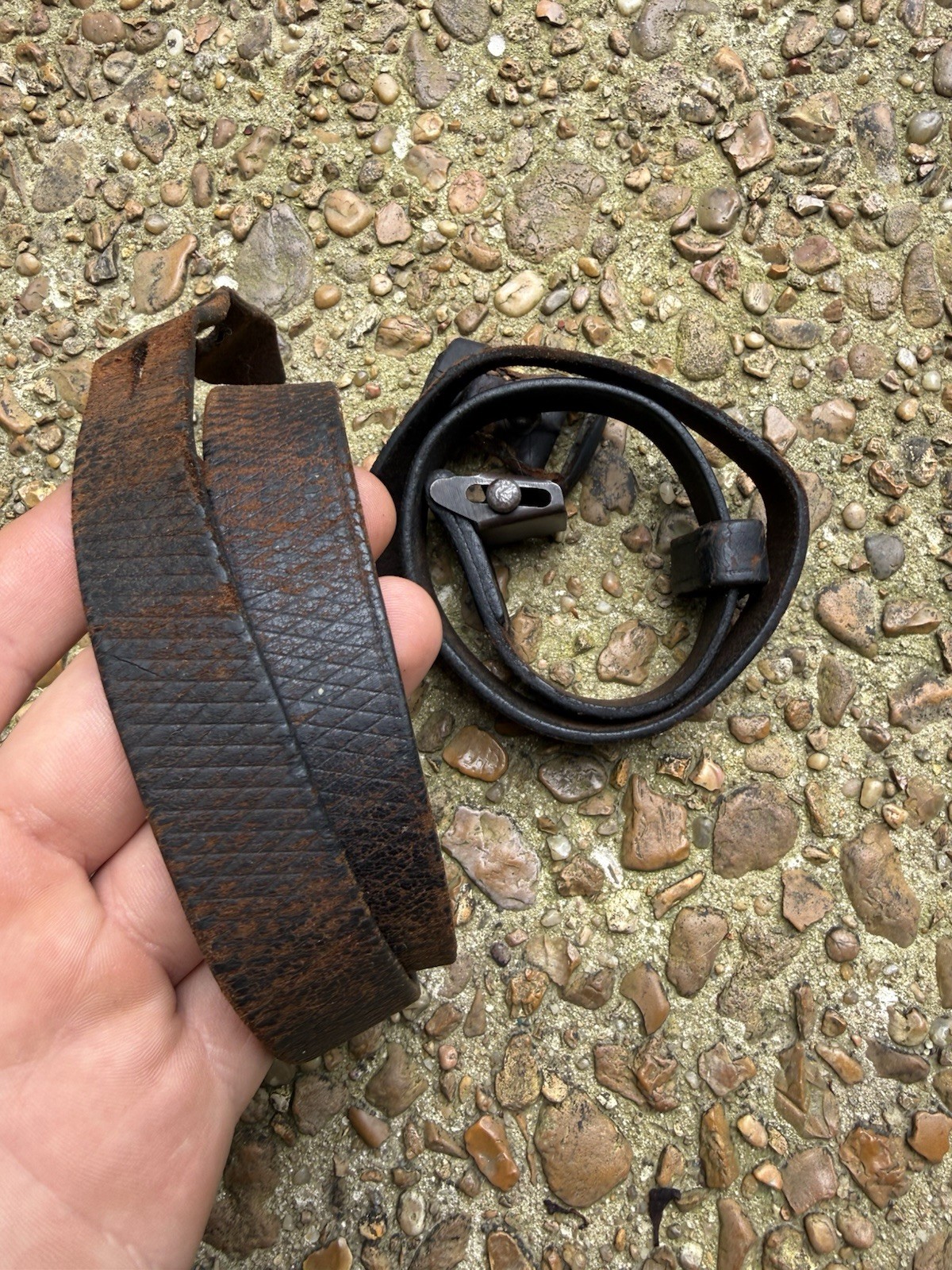 Original WW2 German Mauser Model 98 K98 98k Rifle Sling Leather Good Condition