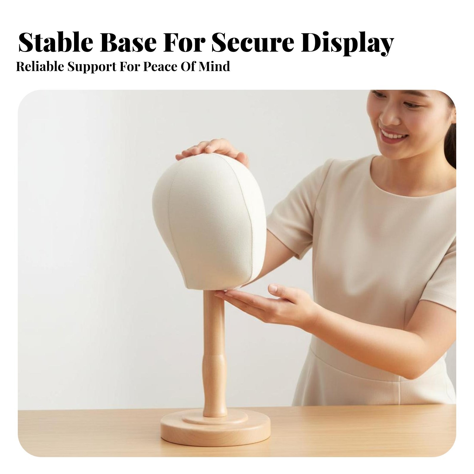 Hat Display Mannequin Easy Assembly Mannequin Head Hat Holder Stable Base
