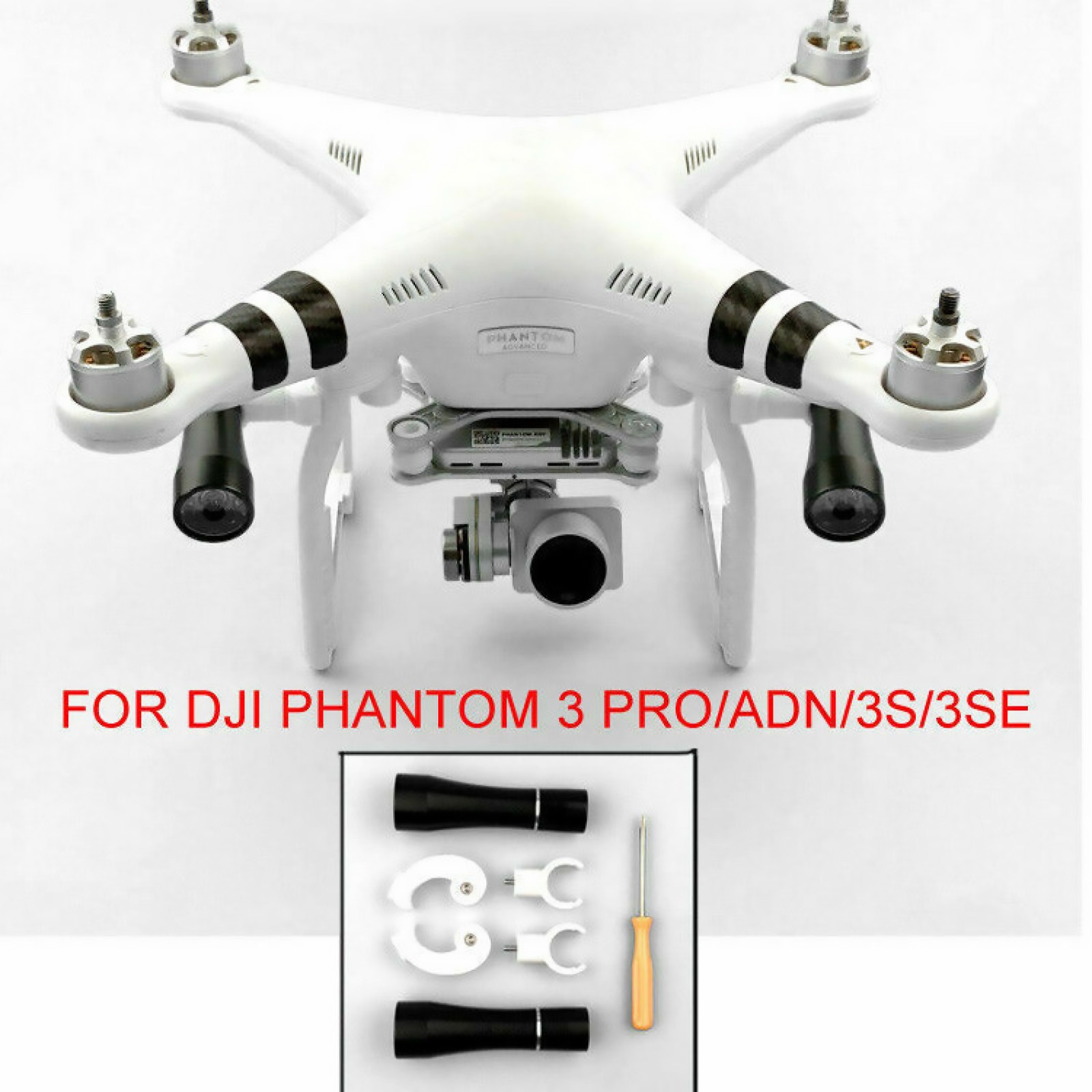 1 Set Night LED Lamp Headlight Flight 360° For DJI Phantom 3Pro Adv 3SE 3S Drone