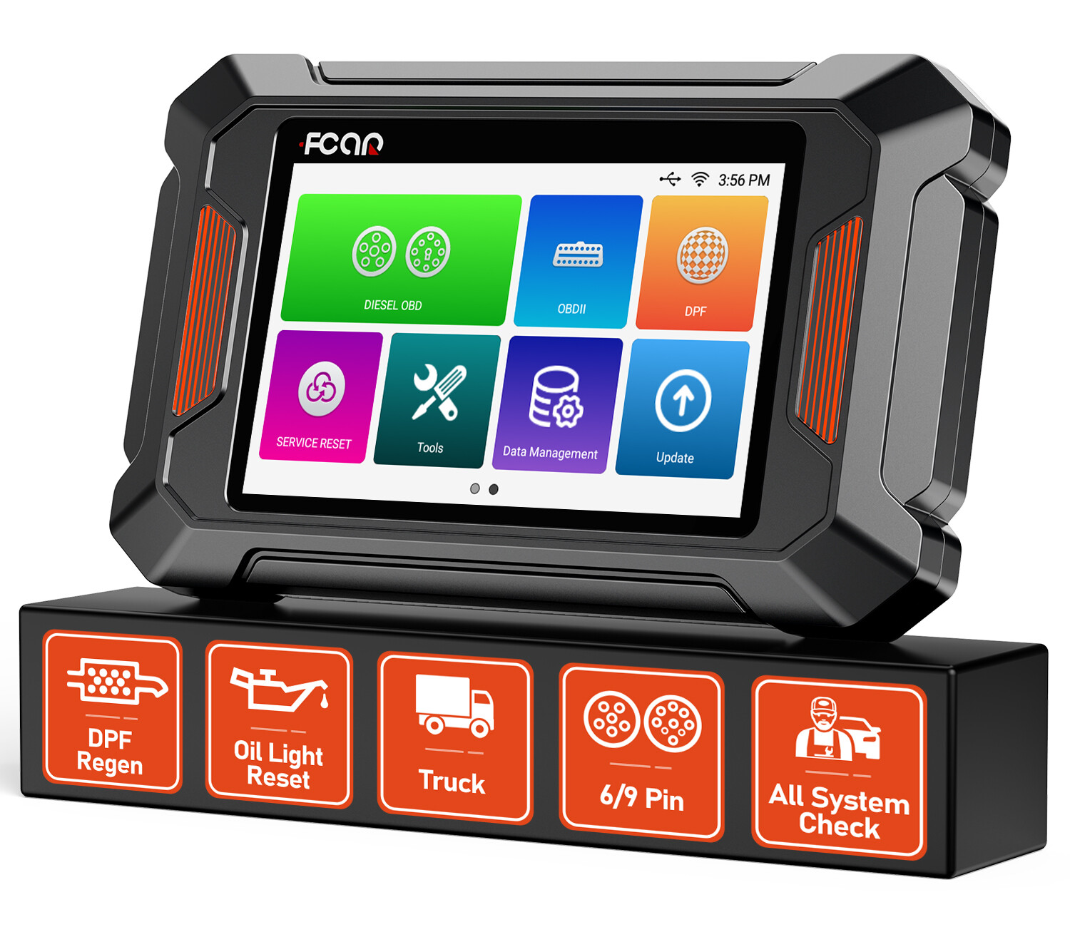 Heavy Duty Diesel Truck Diagnostic OBD2 Scanner Full System DPF Regen Oil Reset