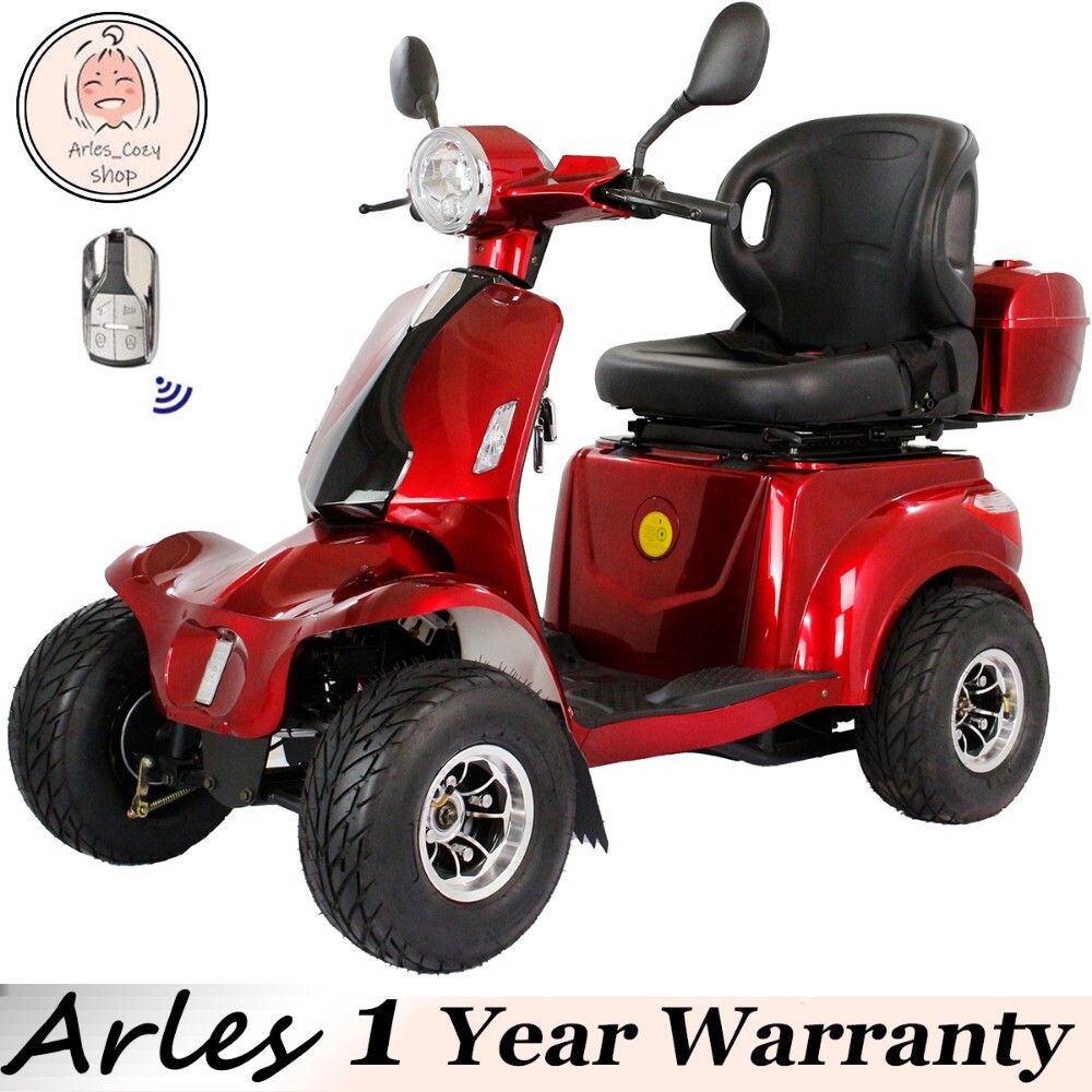 Heavy Duty 4 Wheels Mobility Scooter 31 Miles 1000W Golf Scooter 440lb Capatity
