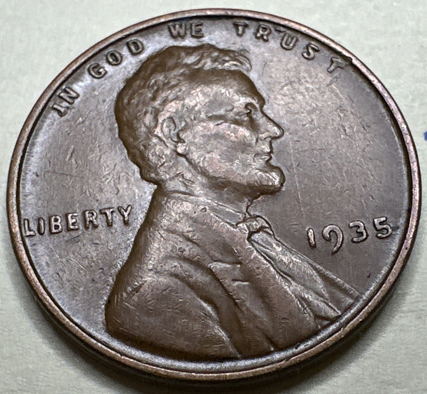 1935 1C BN Lincoln Cent WHEAT PENNY 2655X