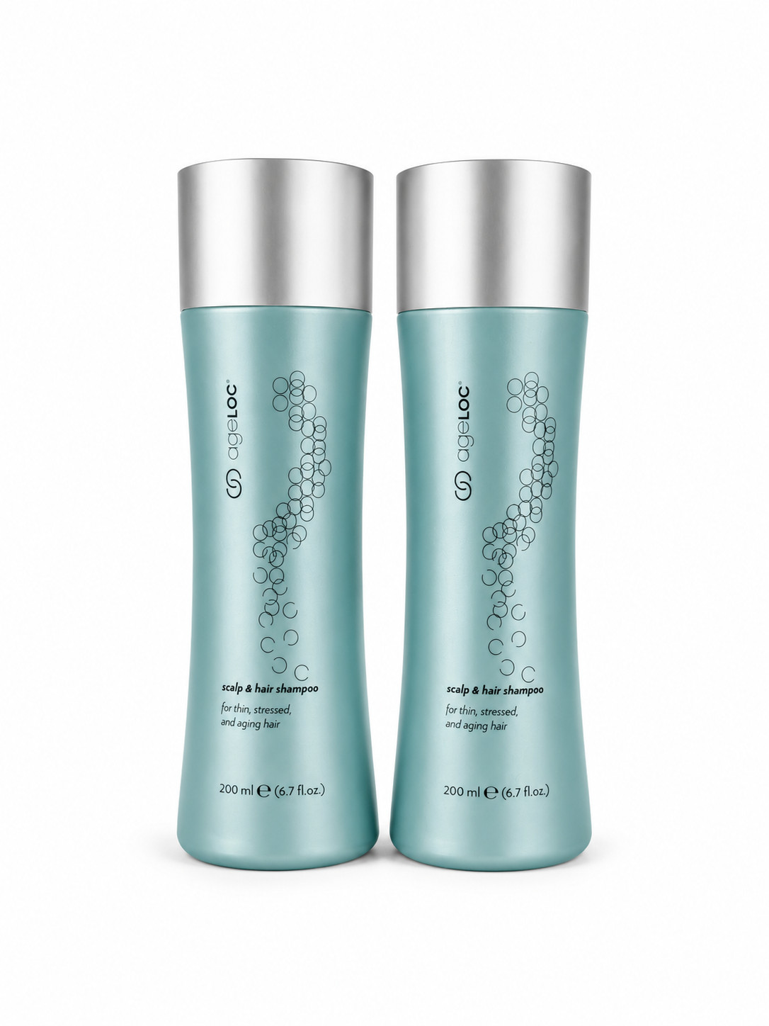 2 Bottles Nu Skin Nuskin ageLOC Nutriol Scalp and Hair Shampoo 6.7 fl oz 200 ml