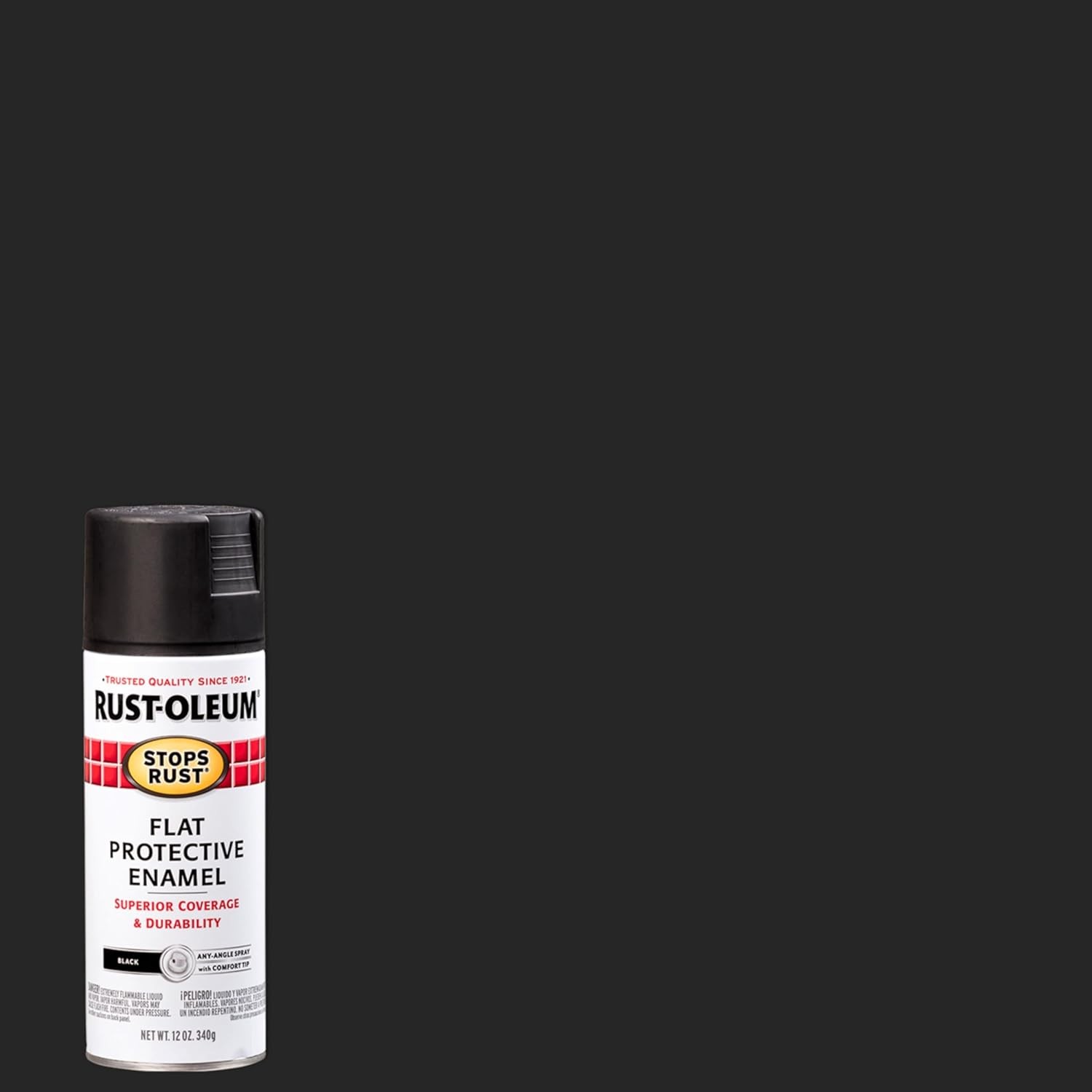 Stops Rust Spray Paint 12 Oz Flat Black 6 Pack UV Resistant Spray Paint