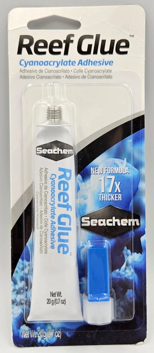 Seachen Reef Glue Cyanoacrylste Adhesive  20 G 0.7 OZ Aquarium Coral Fragging
