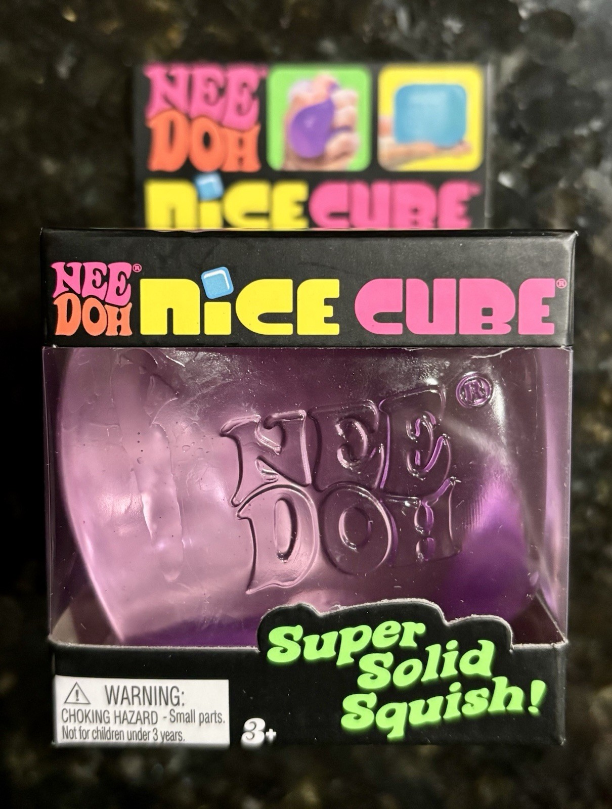 Nee Doh Nice Cube - Super Solid Squish! (Purple) - Brand New/Factory Sealed!