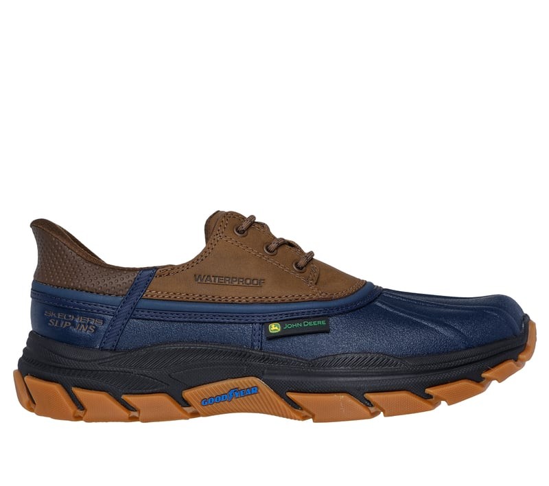 Skechers x John Deere Men's Respected Tanzier Hands Free Slip-Ins Navy/Tan, Navy