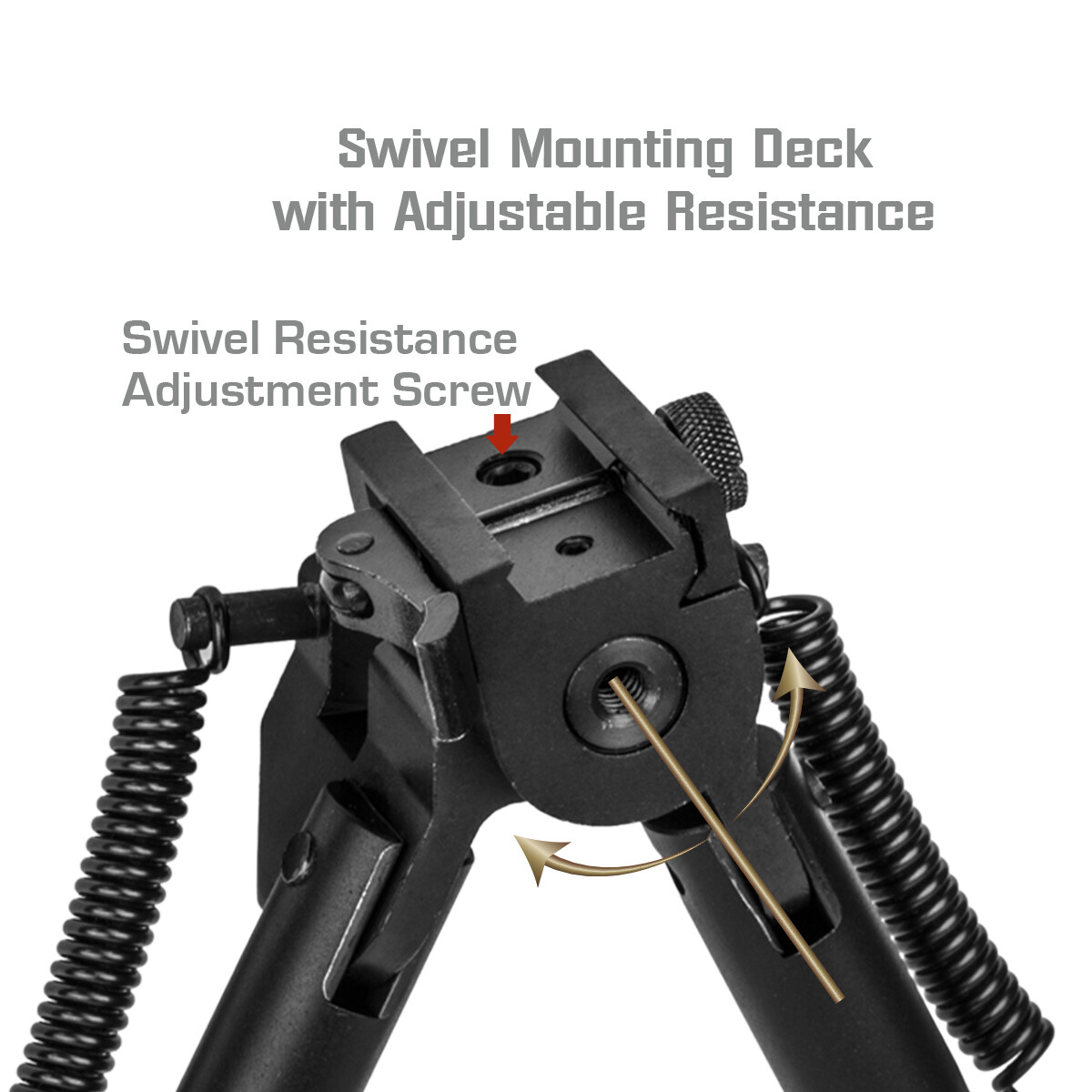 Lion Gears Tactical Foldable Bipod with Spring Lock Height Between 10"-13"