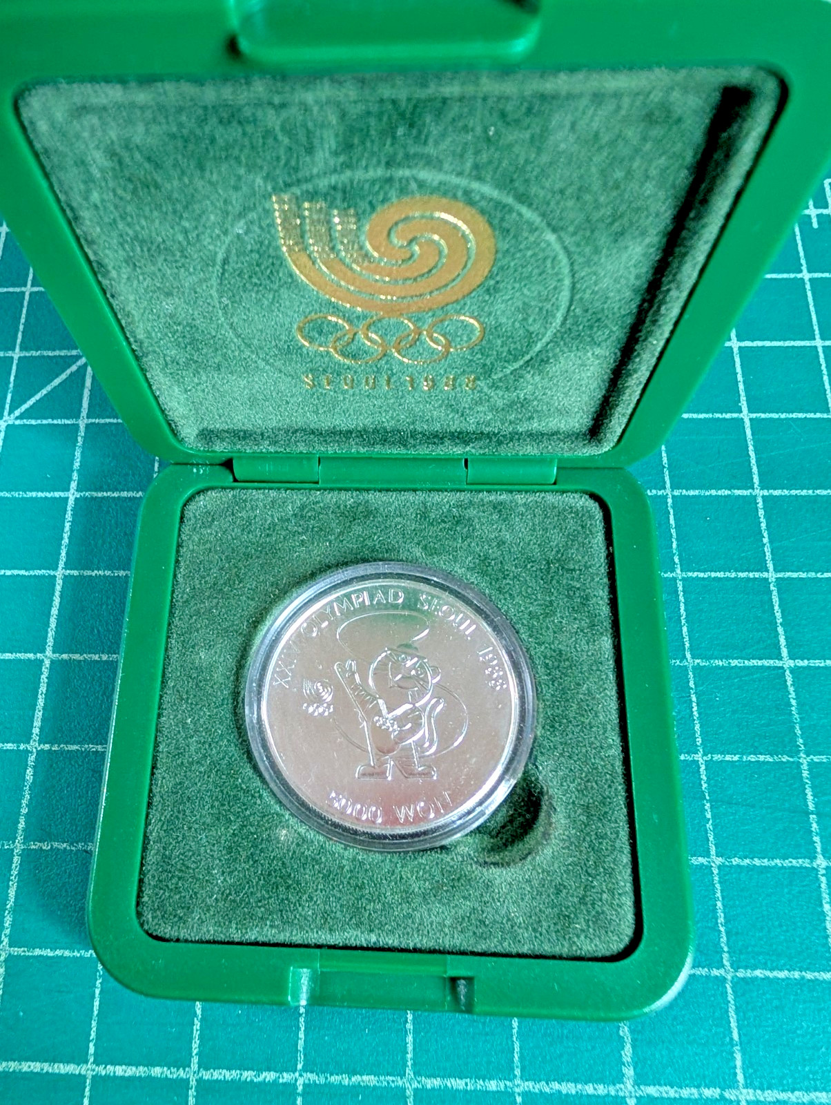 1988 South Korea Seoul Olympic Silver Coin UNC CASE + COA