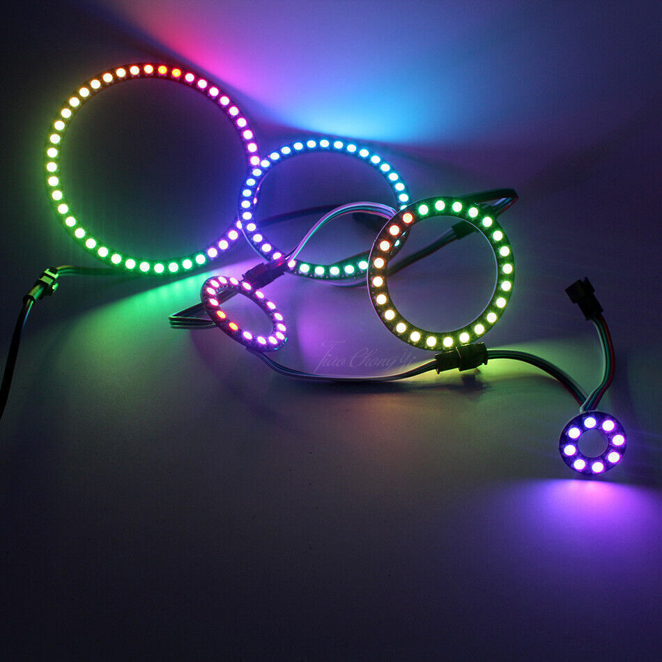 WS2812B 8/16/24/35/45 Leds RGB Pixel Ring Modules USB 14key RF Controller Kit