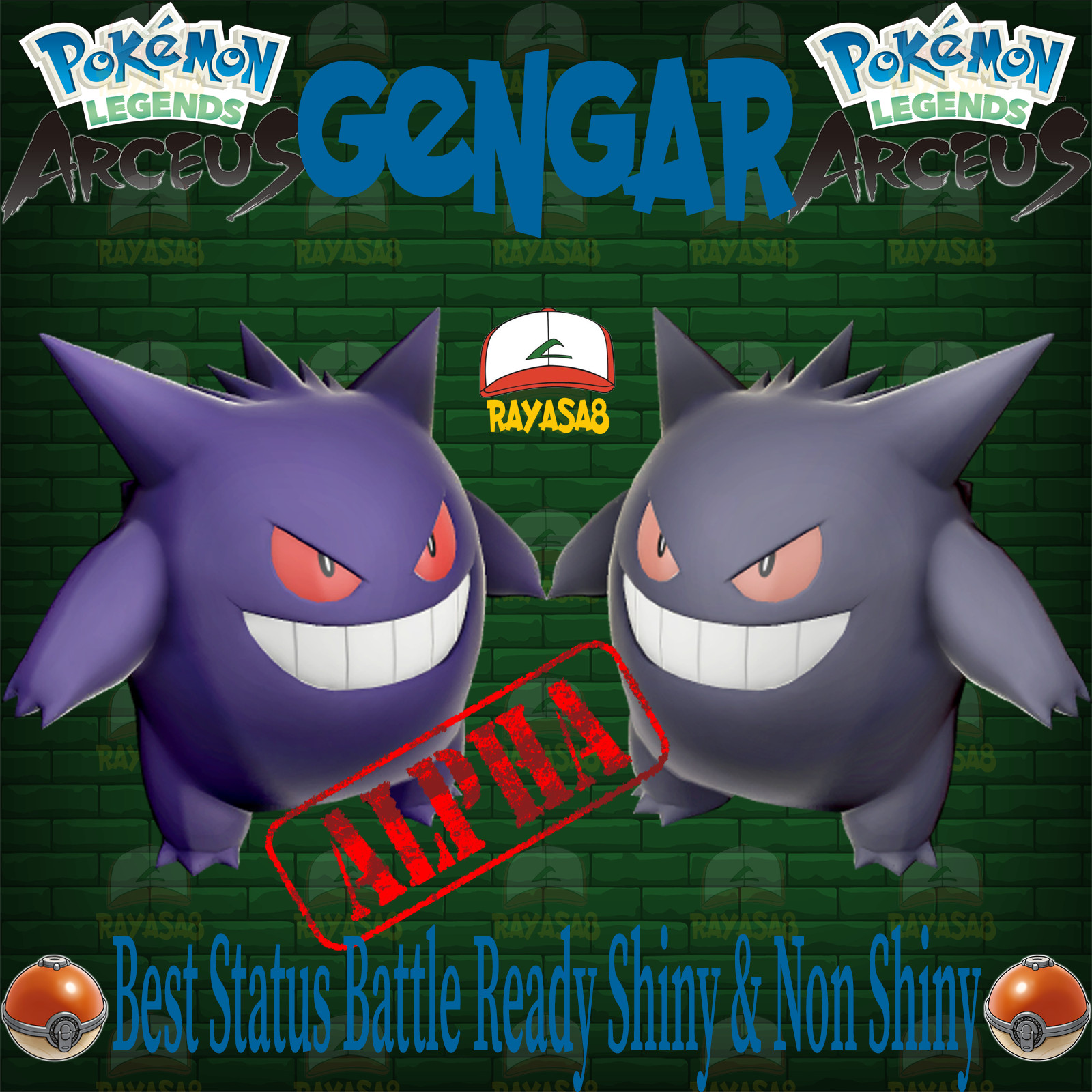 Gengar Shiny 6iv Alpha Non Shiny Best Stats Pokemon Legends Arceus