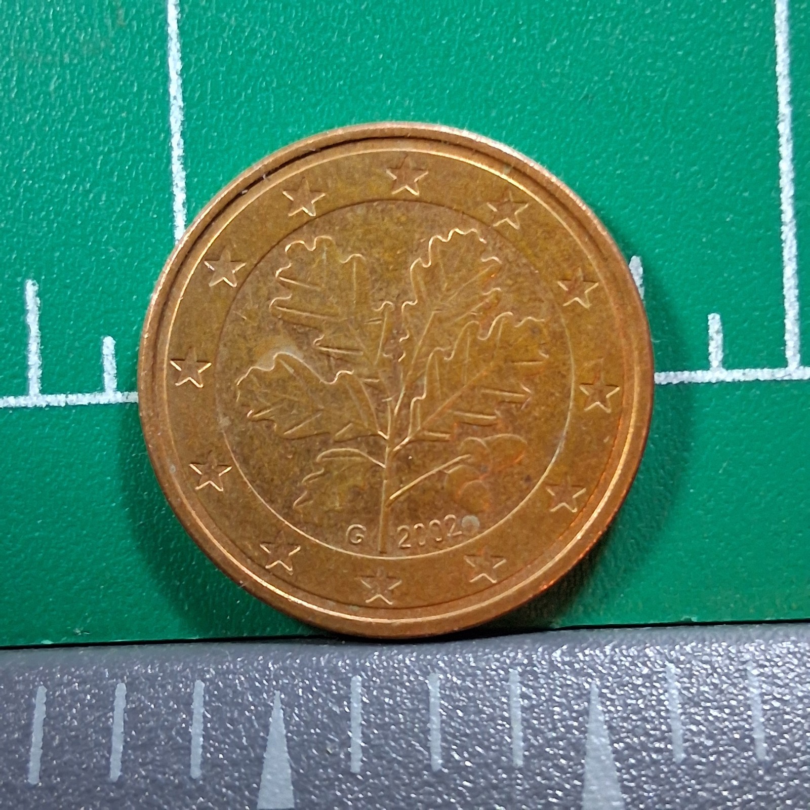 2002-G Germany Oak Twig  5 Euro Cent Copper-Clad Coin