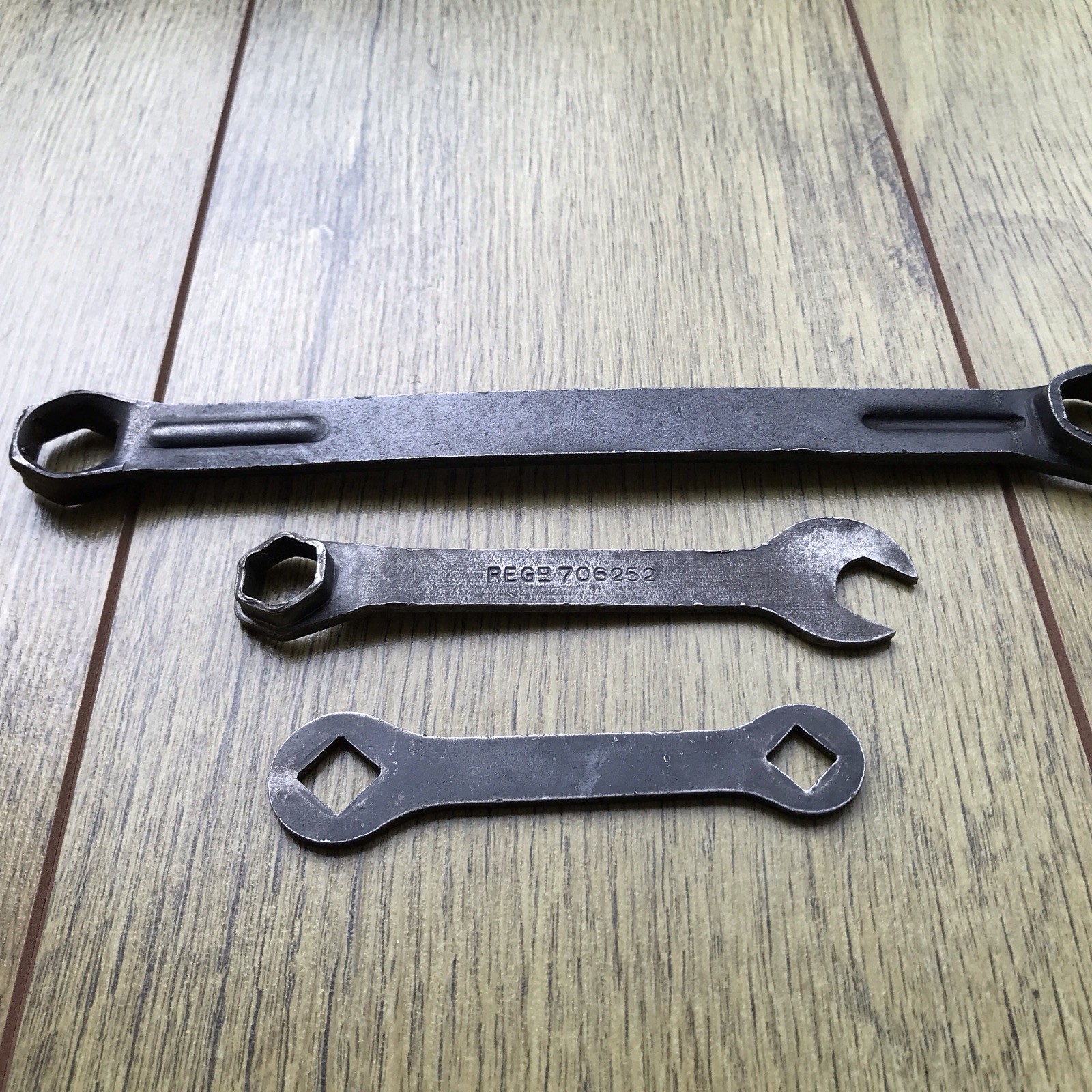 3 Vintage Allen Classic Motorcycles Tool Kit Spanners