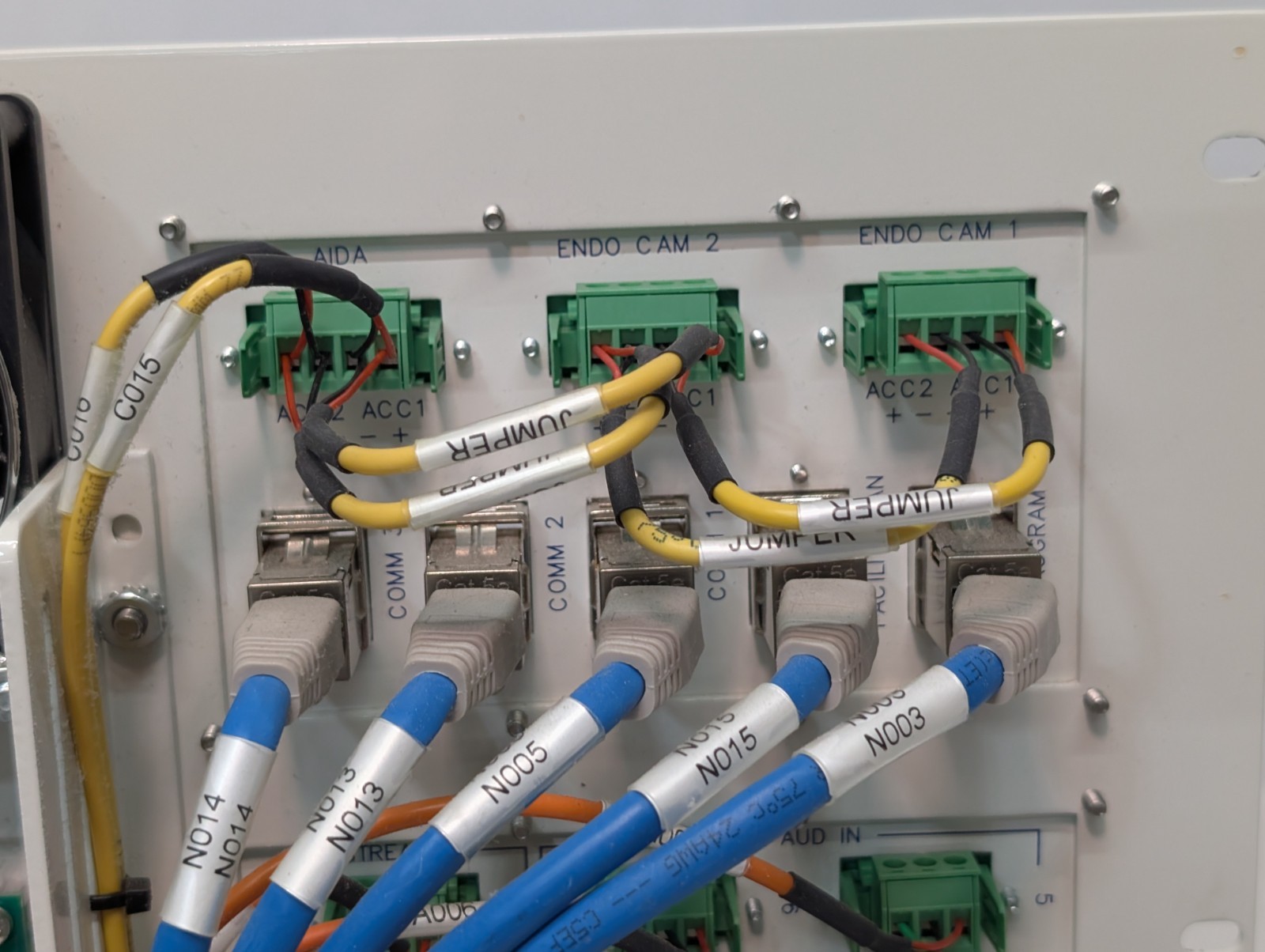 Custom Patch Panel Routing Junction from a Karl Storz OR1 Medical Operating Room