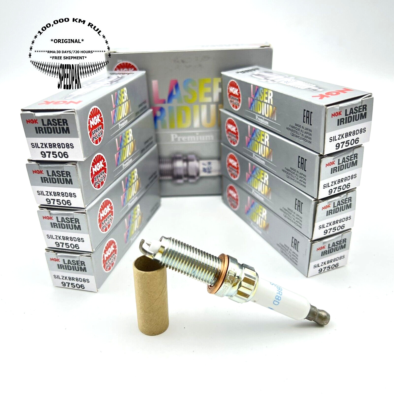 8x NGK Laser Iridium two step colder spark plug for BMW S63 S63TU N63 N63TU 4.4L