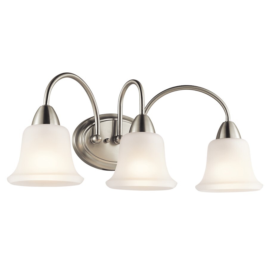 Kichler Nicholson Bath 3Lt, Brushed Nickel, Satin Etched - 45883NI