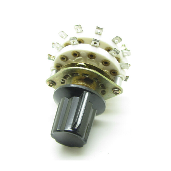 Band Switch Rotary Channel Selector 2 Deck 2 Pole 8 Position Throw 2P8T + Knob