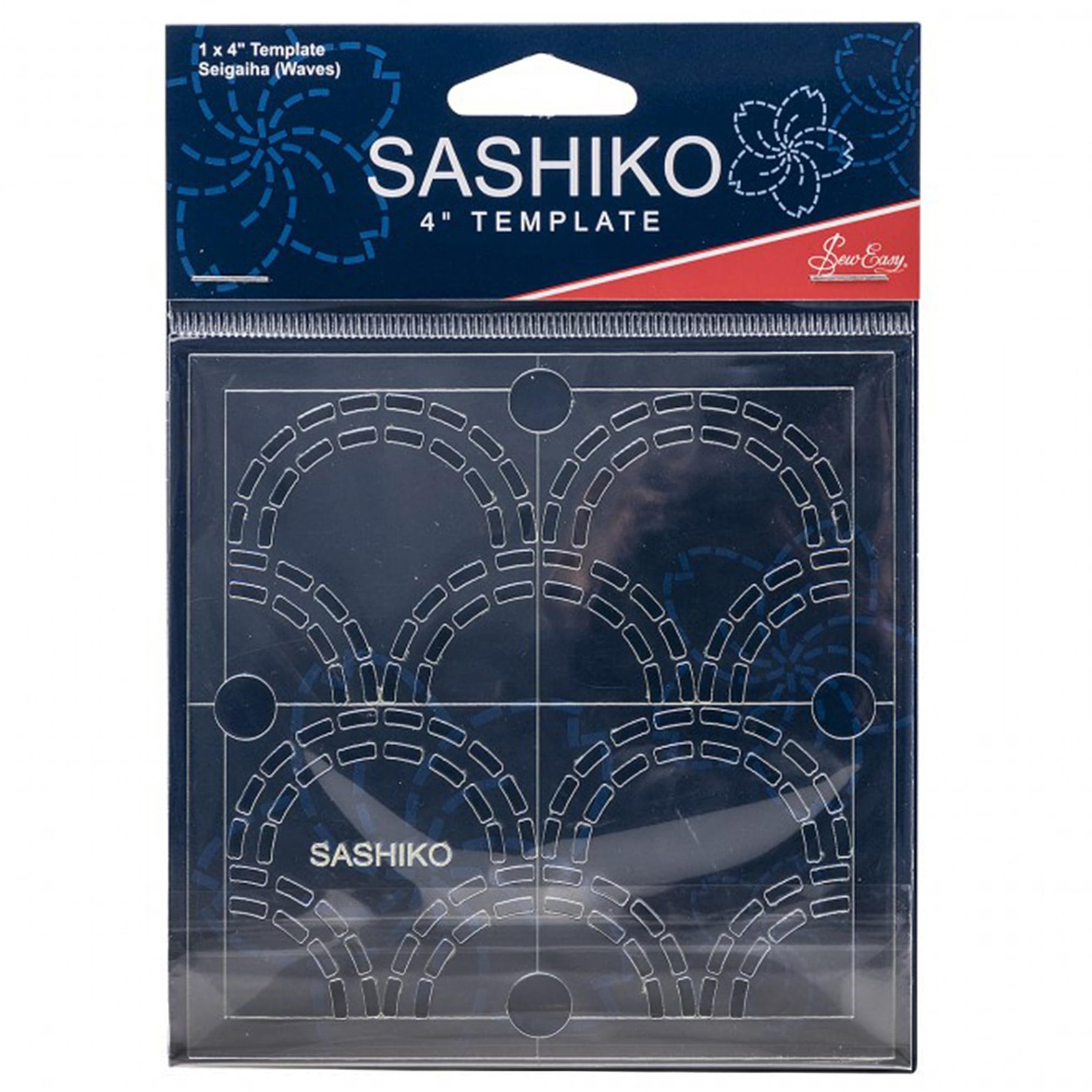 4 Sashiko Template Seigaiha Waves Quilting Patchwork Applique Transparent