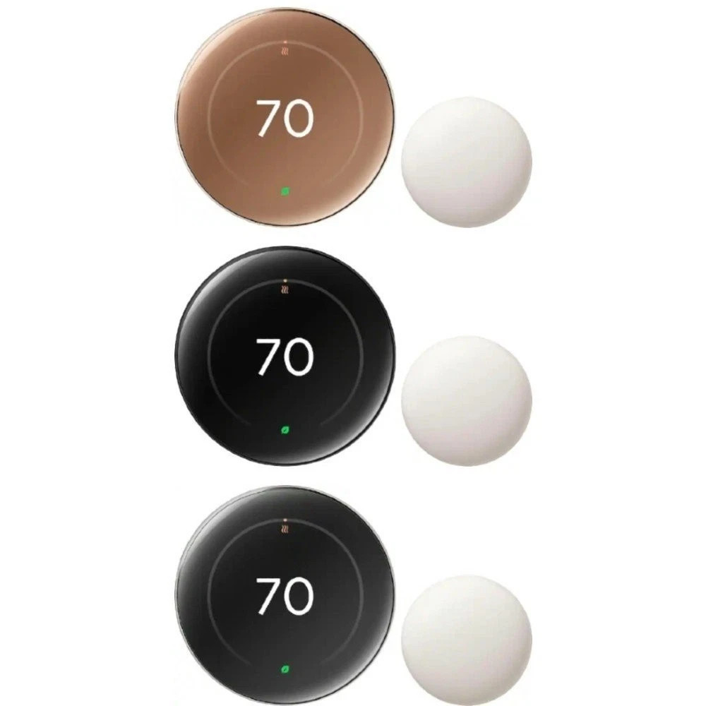 Google Nest 4th Generation Gen Learning Thermostat w/ Temp Sensor CHOOSE COLOR