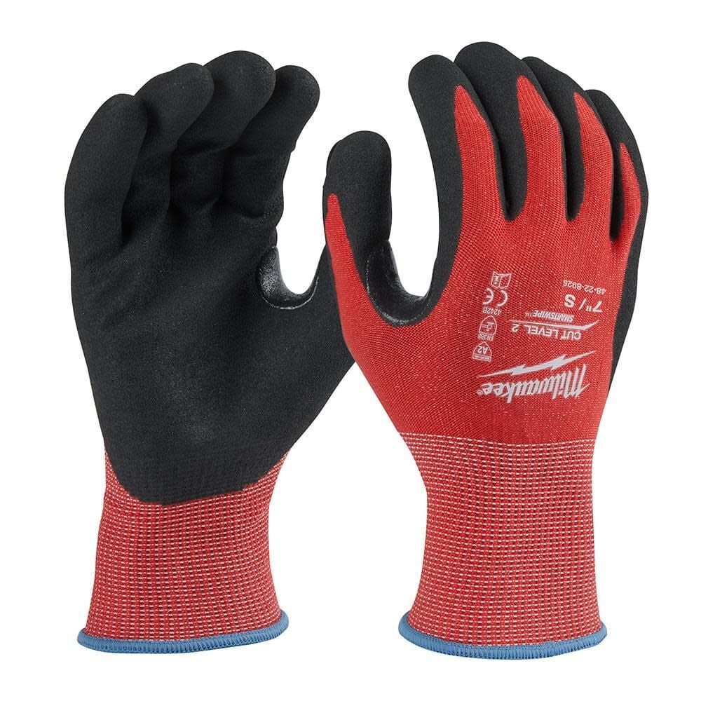 Milwaukee 12 Pair Cut Level 2 Nitrile Dipped Gloves - S