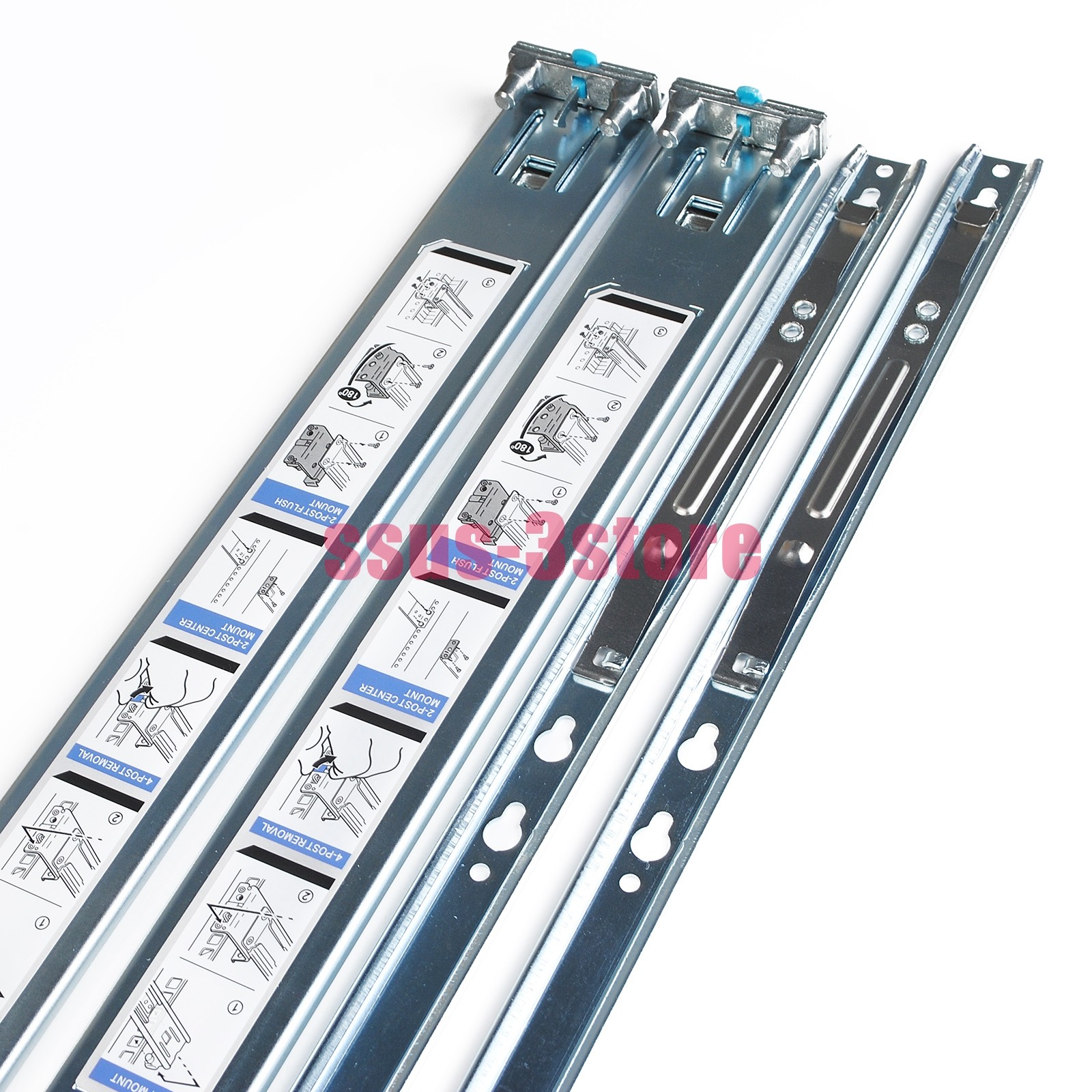 1U Static Ready Rails Kit 053D7M For Dell R410 R420 R630 R440 R640 R740 R6415