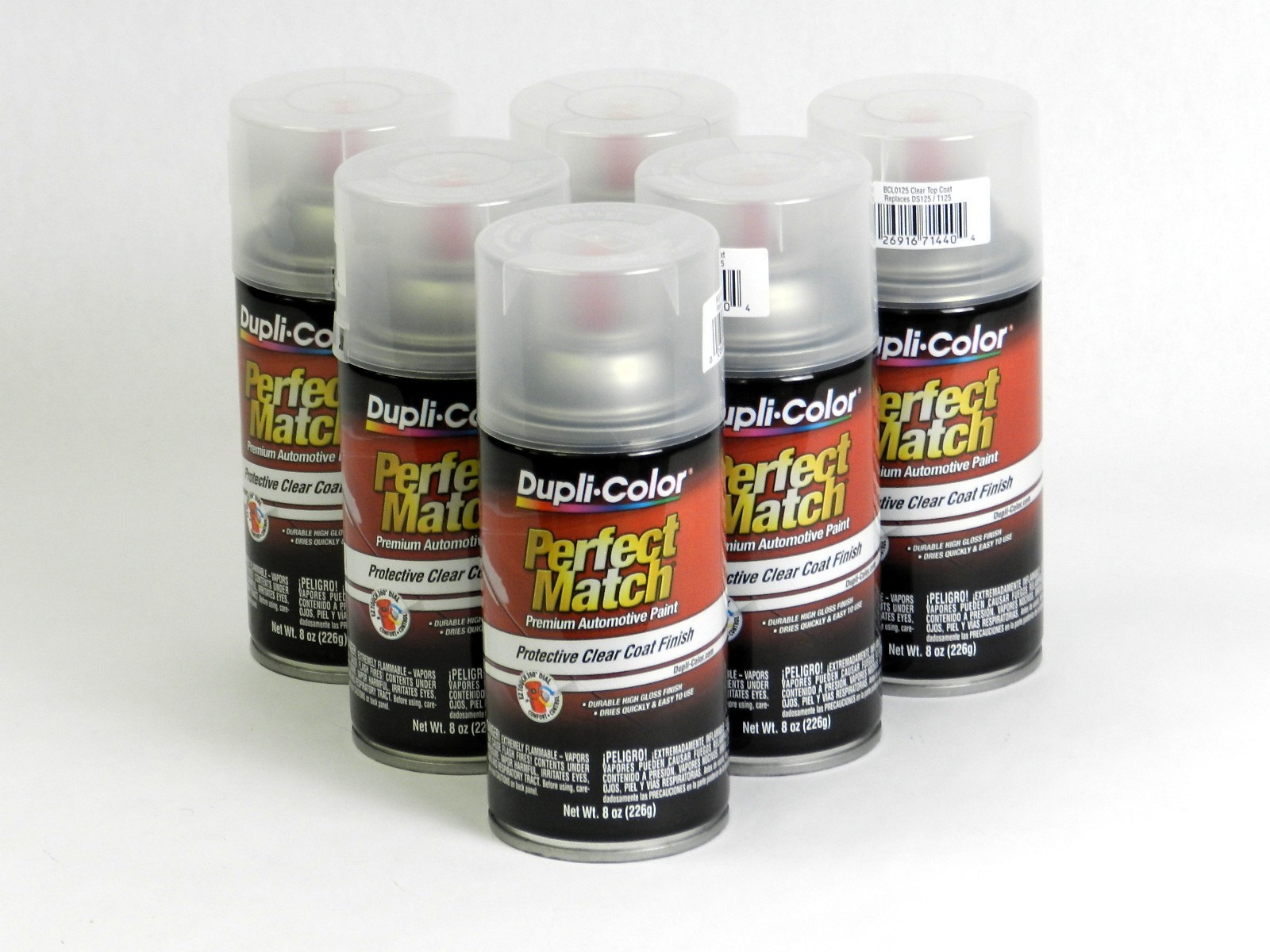 Dupli-Color BCL0125 Perfect Match Auto Paint Clear Top Coat 8OZ  Pack of 6