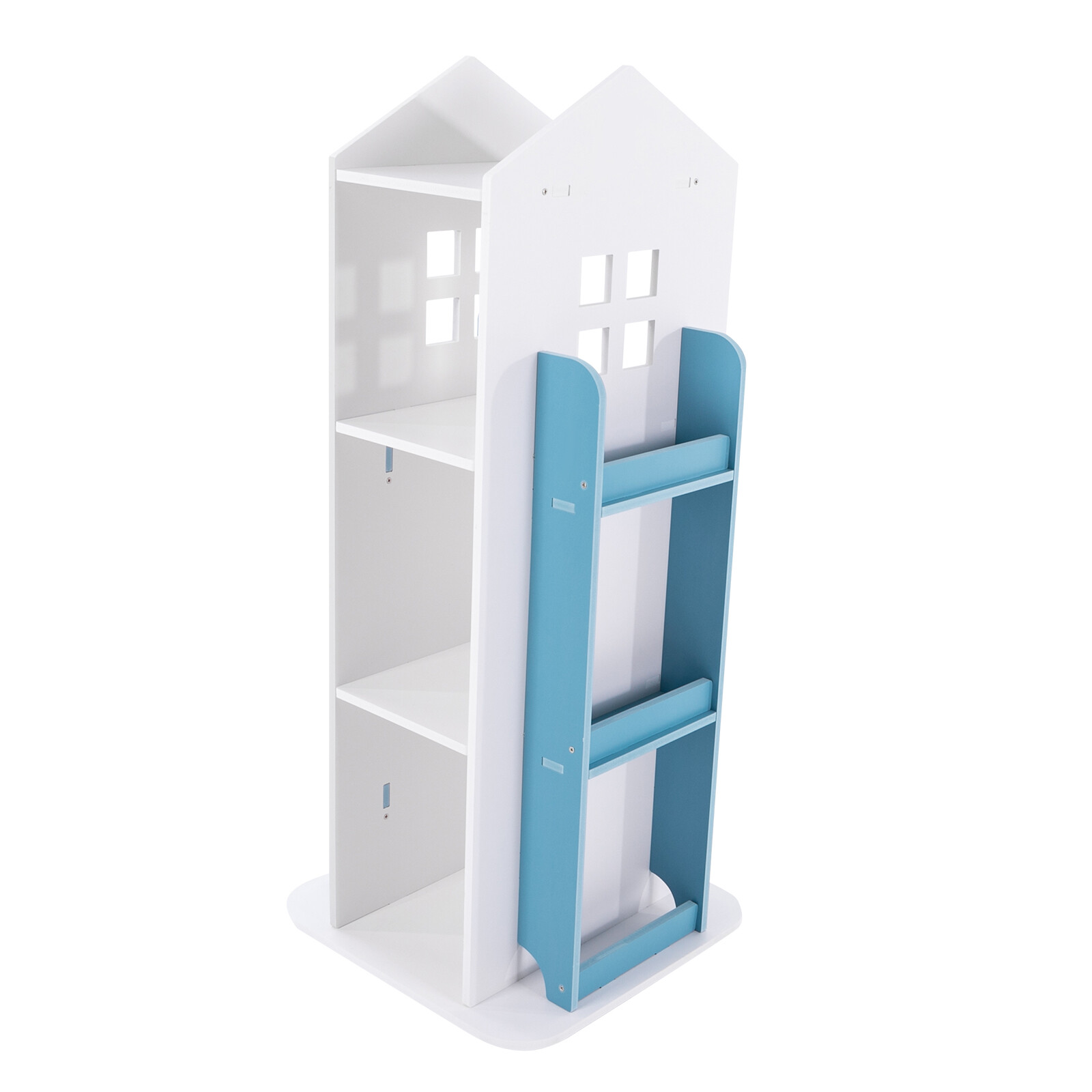 360° Rotating Bookshelf Bookcase Storage Shelf Freestanding Display Rack Stand