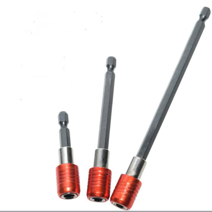 6Pcs 1/4 Hex Shank Quick Release Magnetic Screwdriver Extension Holder Drill Bit